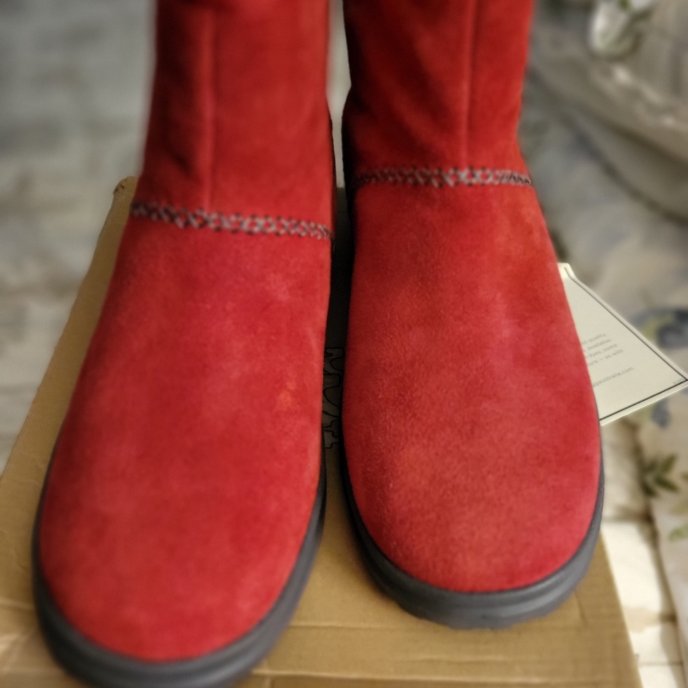 Red UGG boots